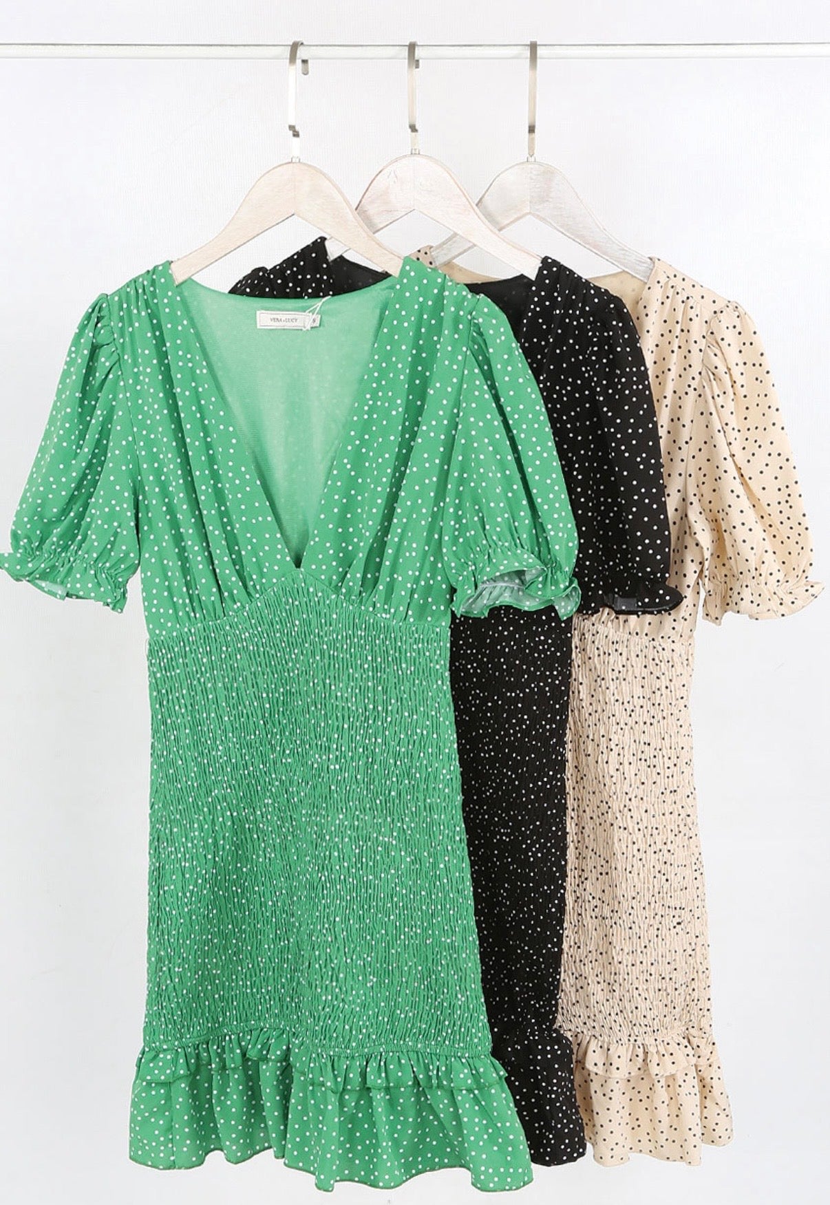 PERRIE polka dot stretch mini Dress
