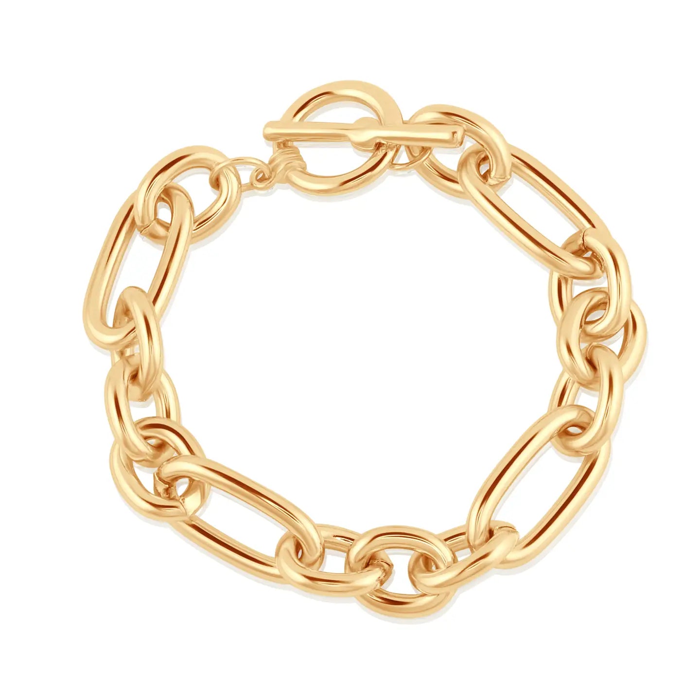 Gold chunky chain bracelet