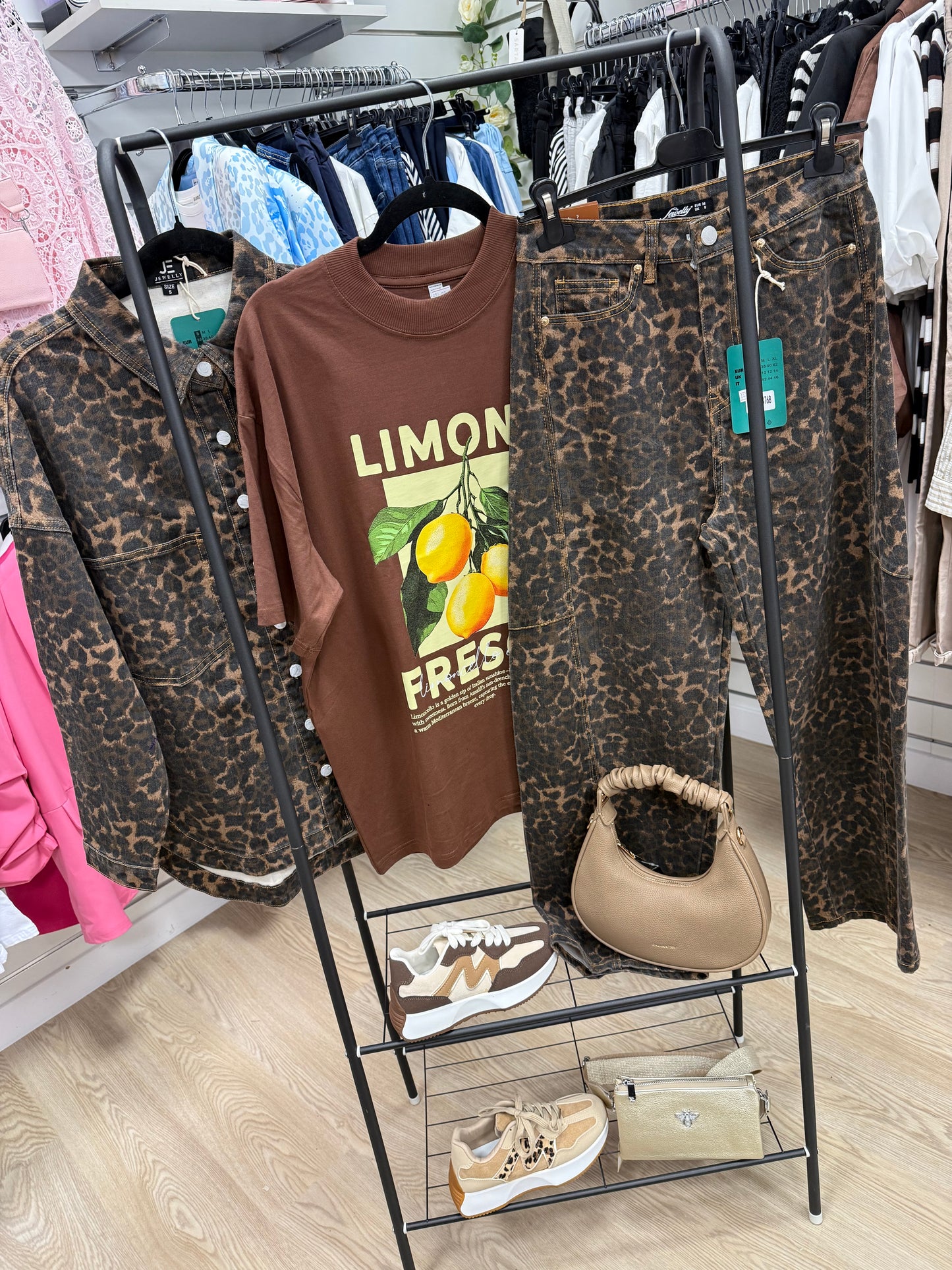 LIMONE brown print fresco TShirt
