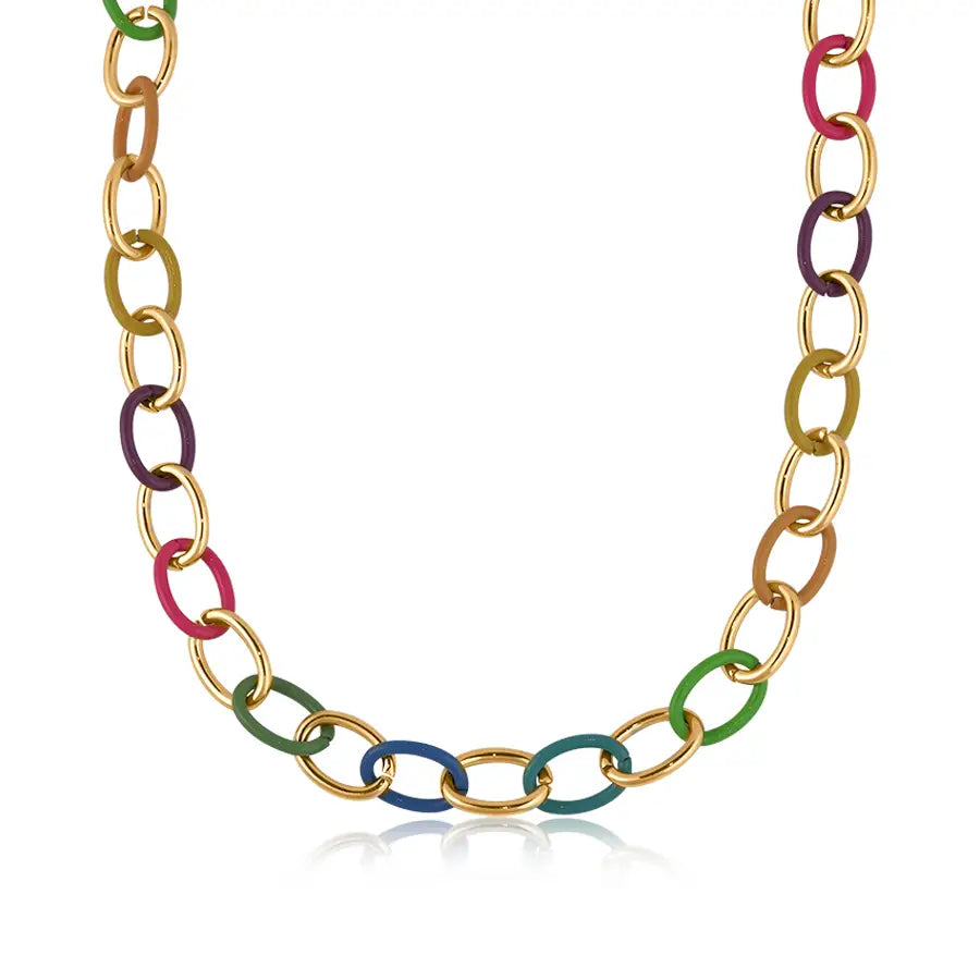 Multi loop chain necklace