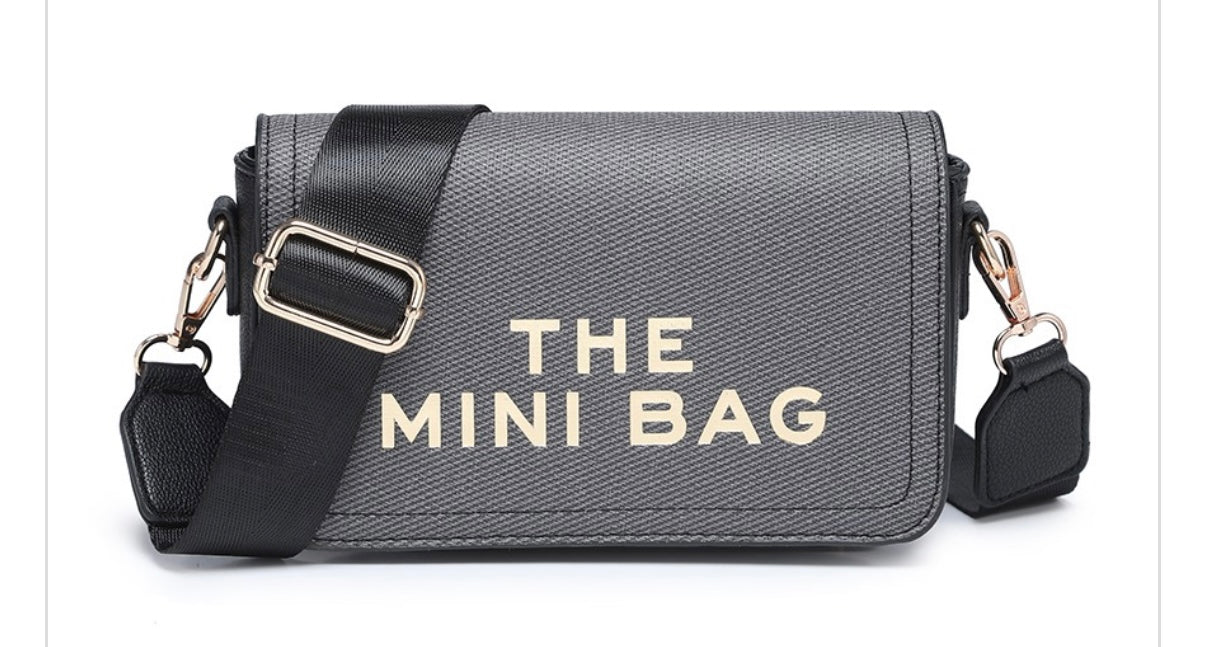 MINI - inspired mini tote crossbody bag - black