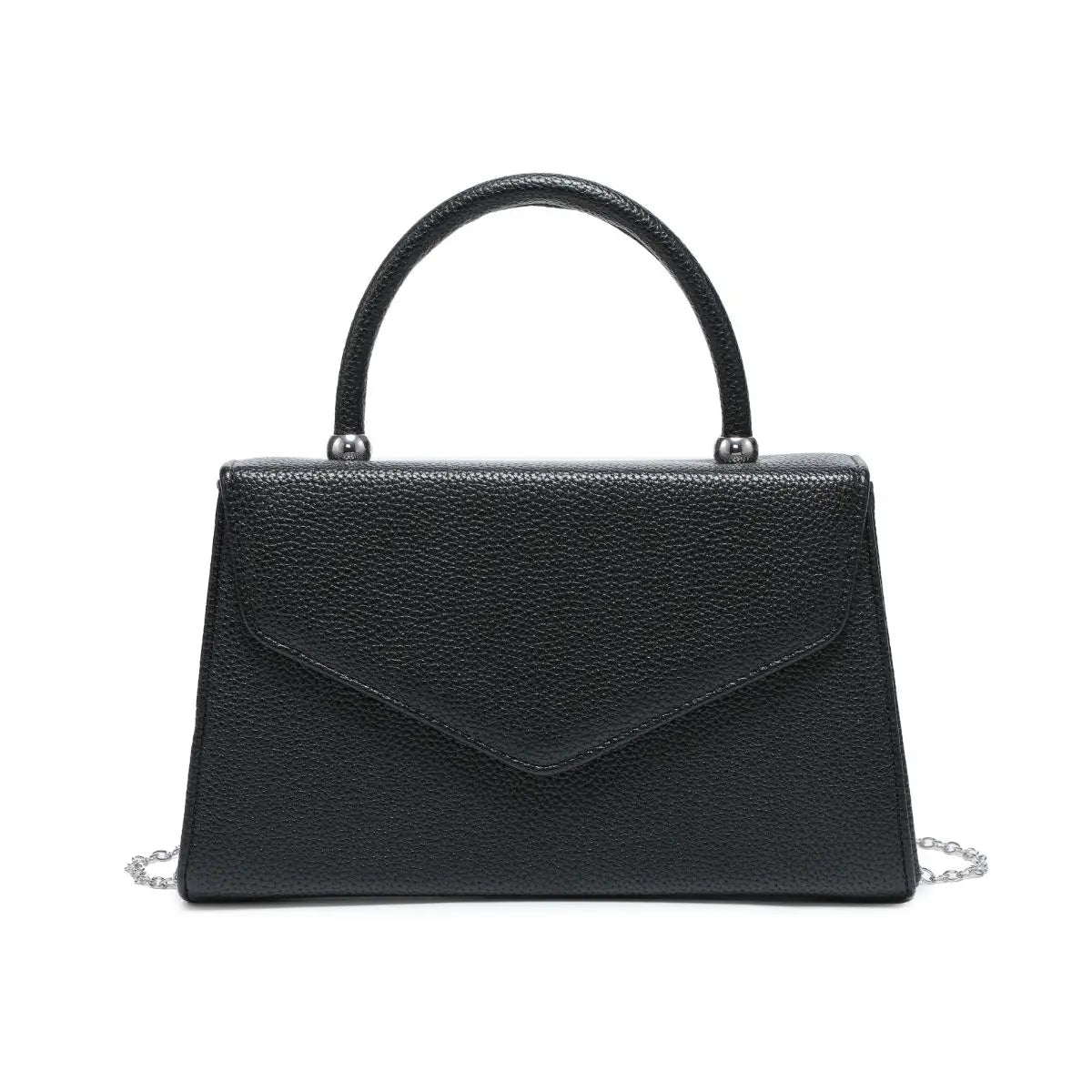 ROXY - black clutch bag - with chain strap