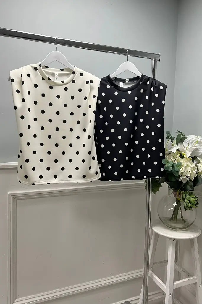 MINNIE polka dot print Tshirt - white