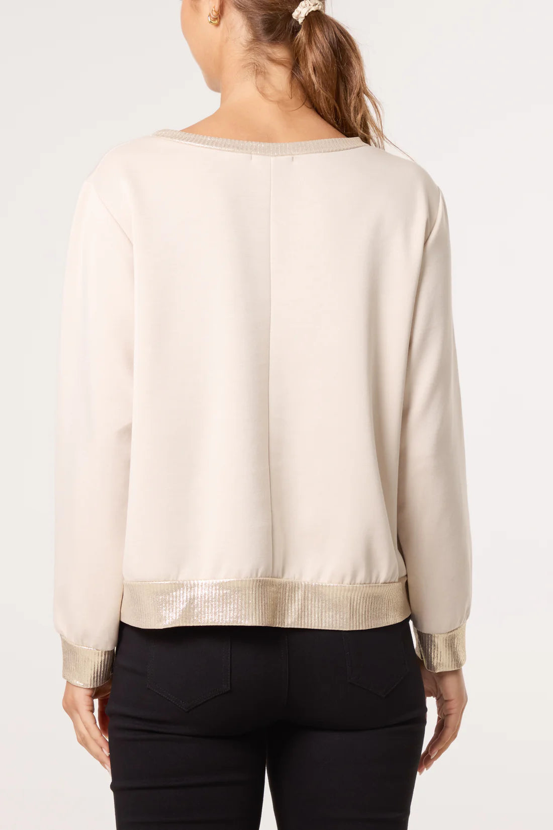 Missumi beige gold sweater