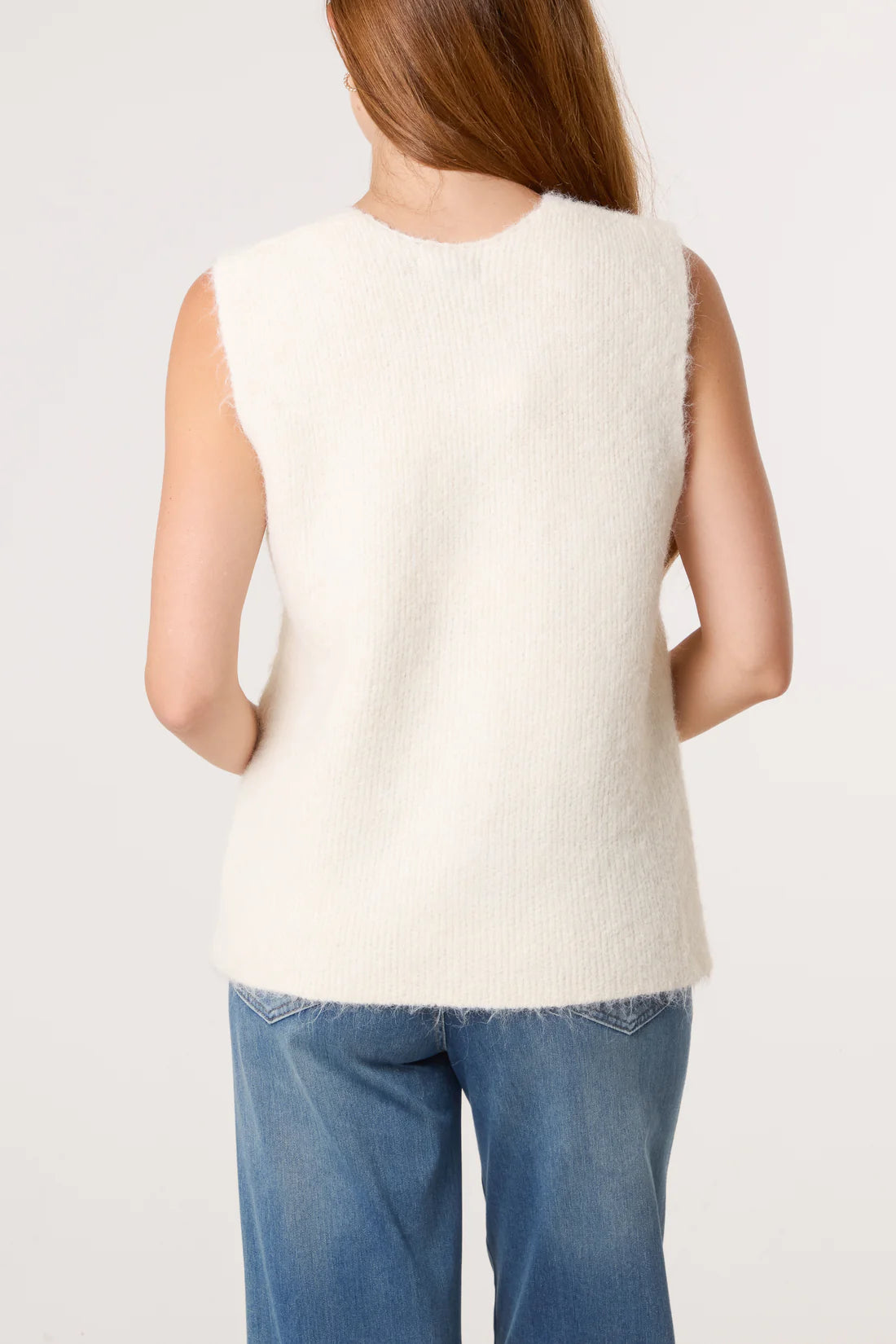 QED London soft knit heart vest