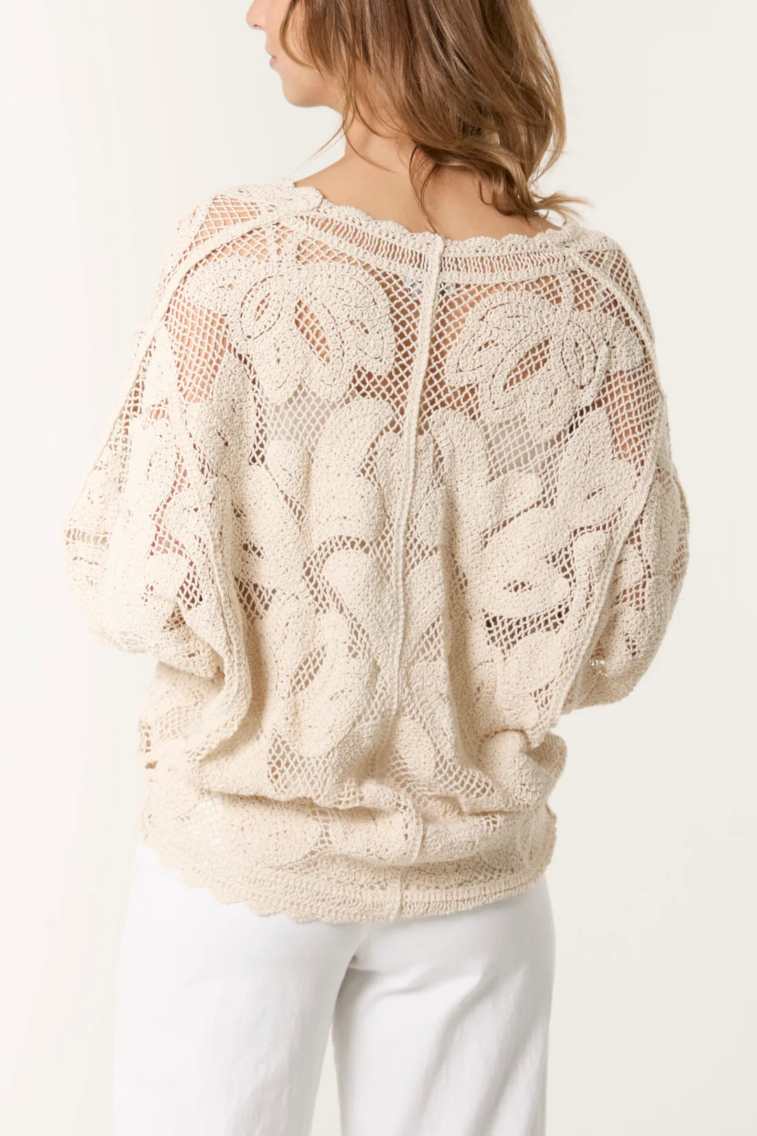 NOVA crochet style batwing top