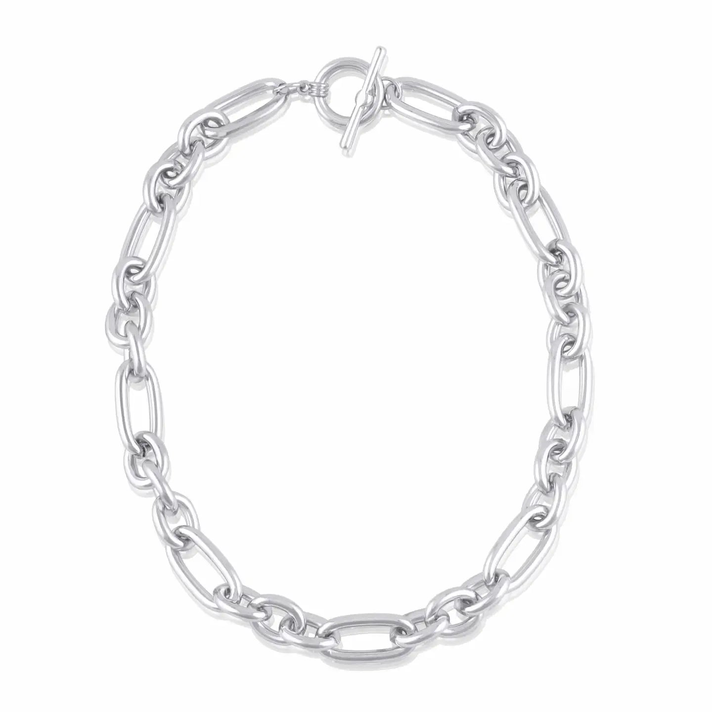 Silver chunky chain necklace