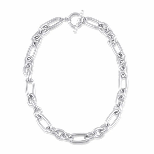 Silver chunky chain necklace