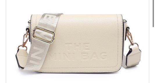 MINI - inspired mini tote crossbody bag - cream