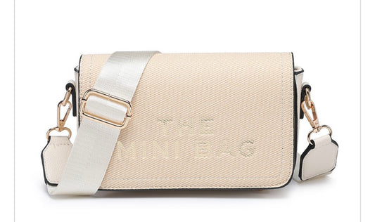 MINI - inspired mini tote crossbody bag - beige