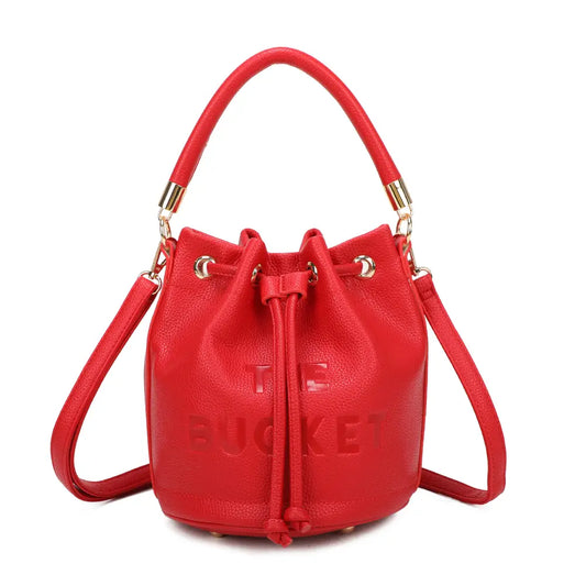 BUCKET - inspired red bucket bag