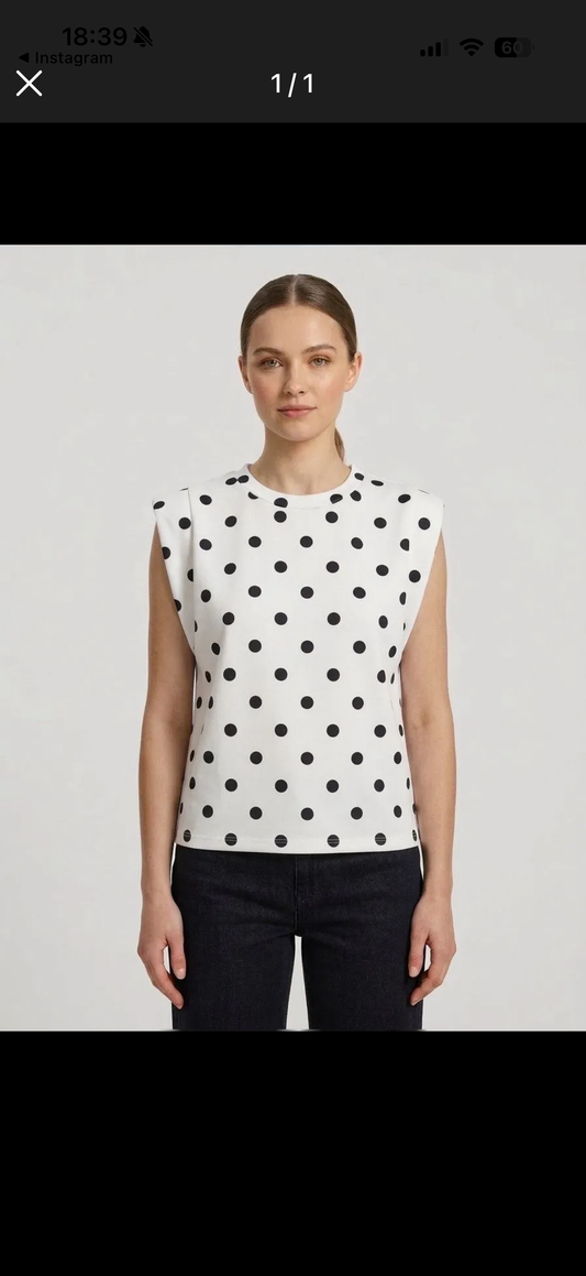 MINNIE polka dot print Tshirt - white