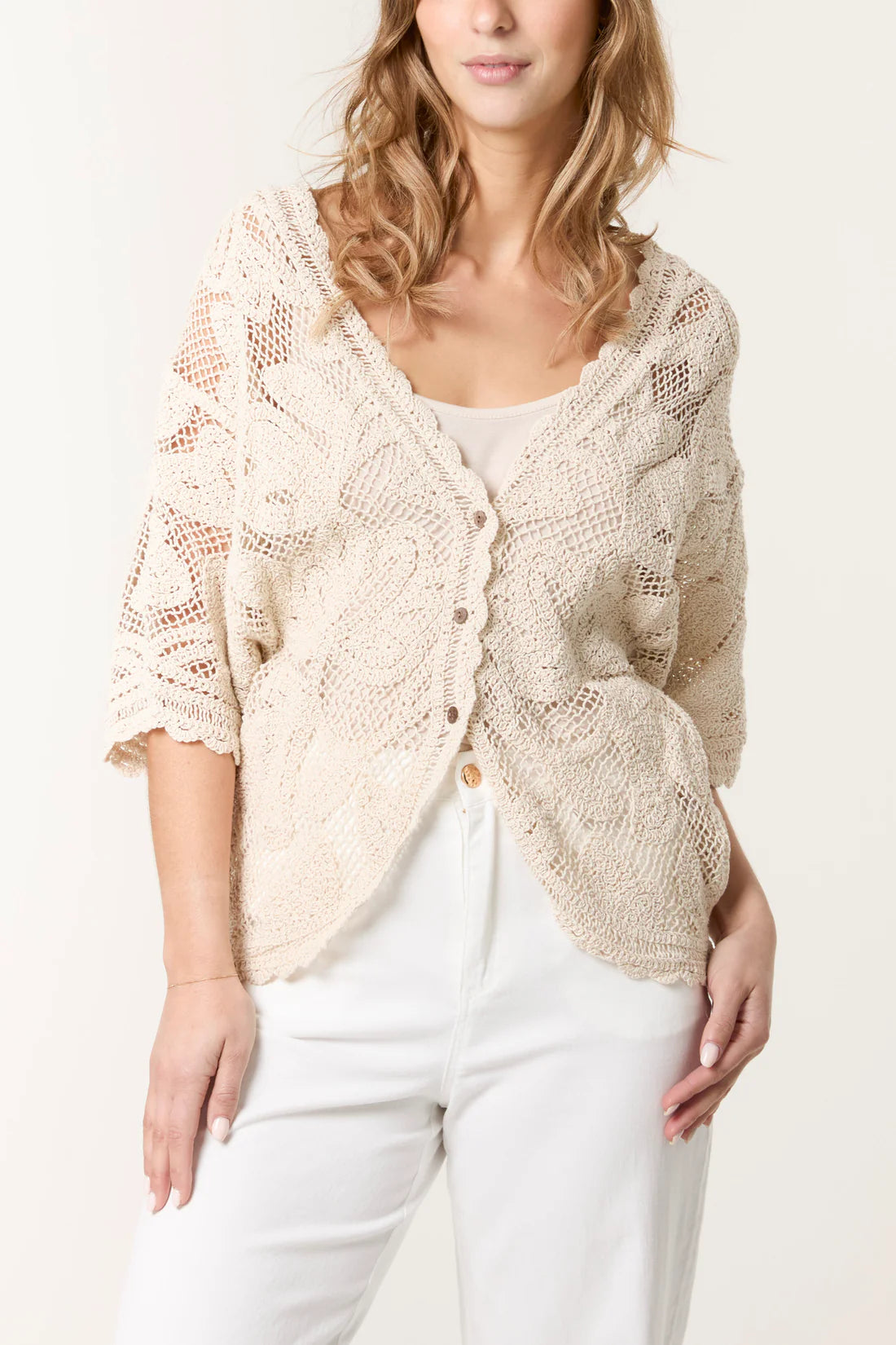 NOVA crochet style batwing top
