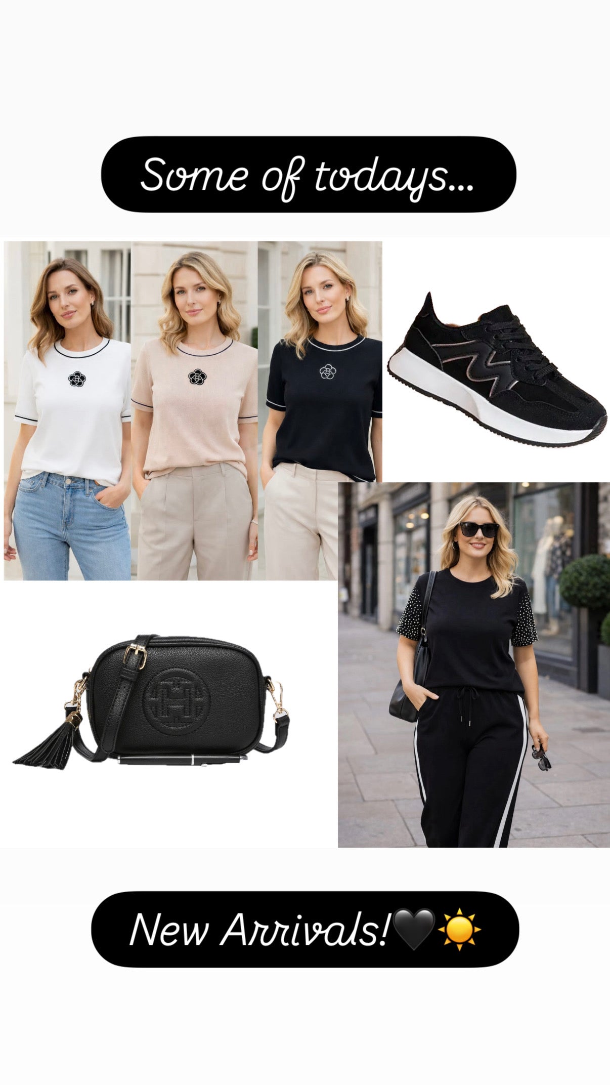 SIENNA soft fine stretch knit Top - BLACK