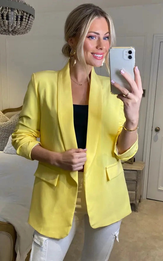 BELLE lemon 3/4sleeve Blazer