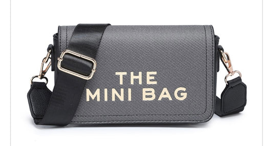 MINI - inspired mini tote crossbody bag - black