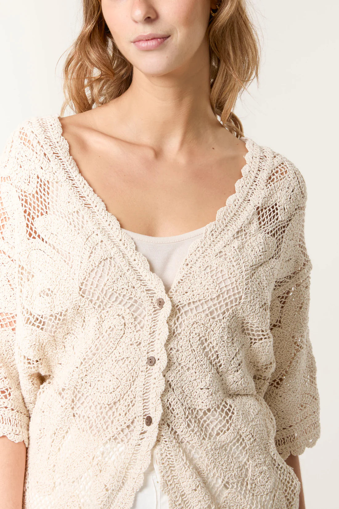 NOVA crochet style batwing top