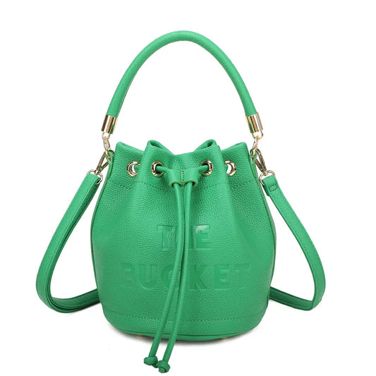 BUCKET - inspired green bucket bag