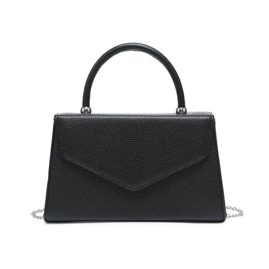 ROXY - black clutch bag - with chain strap