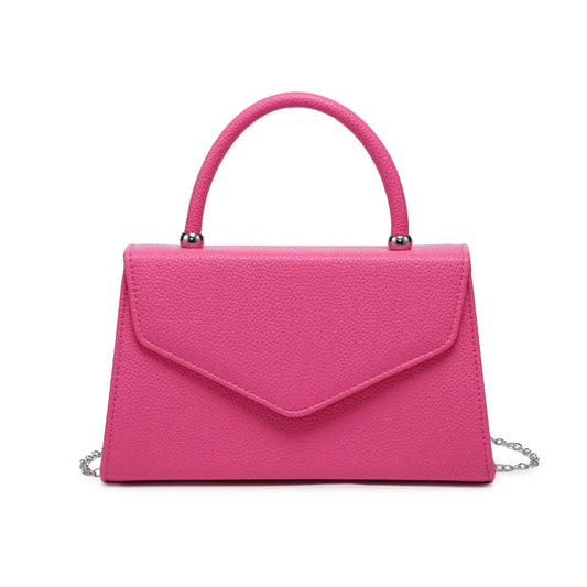ROXY - cerise clutch bag - with crossbody chain