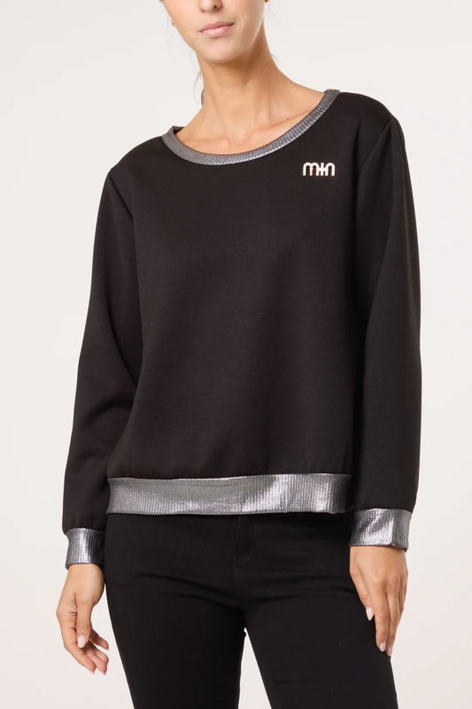 Missumi black silver sweater